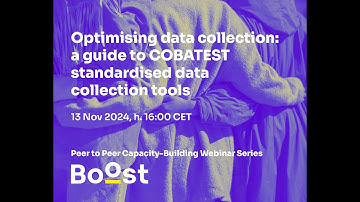 Optimising data collection: a guide to COBATEST standardised data collection tools