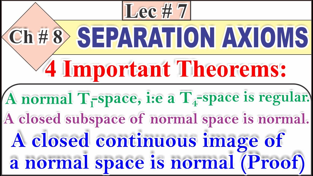 A normal T1space ie T4space, is regular A closed continuous image