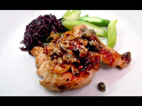 Chicken with Olive Caper Sauce