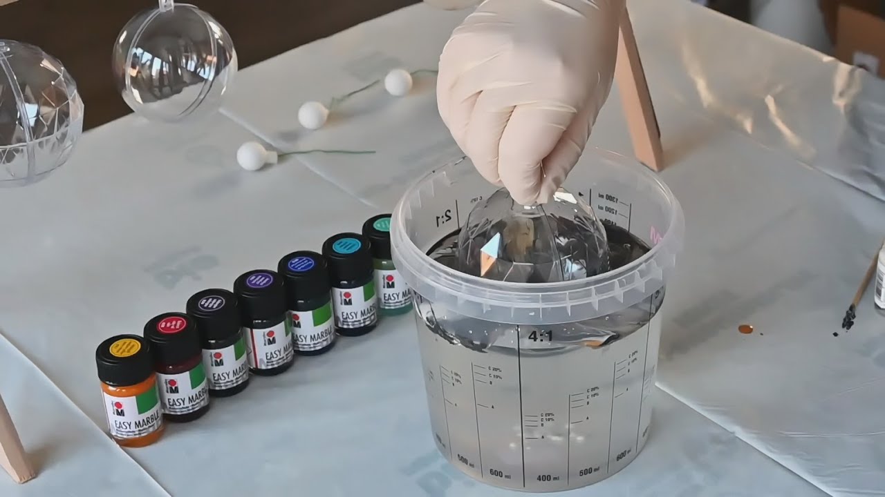 (842) Easy Marble ~ Просто поместите, окуните и готово! ~ Рождественские украшения своими руками ...