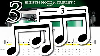EIGTH NOTE AND TRIPLET 3 - drum practice pad