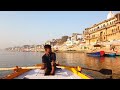 Early Morning Boat Ride with 8th Grader Helmsman  // Varanasi 4K India