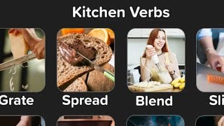 Kitchen Action Verbs in English|English Vocabulary practice #english