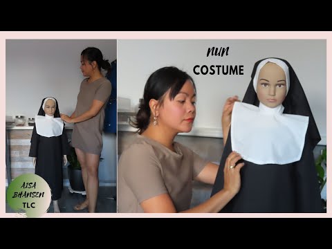 HOW TO MAKE NUN COSTUME FOR KIDS||DIY| WITH ENGLISH INSTRUCTION