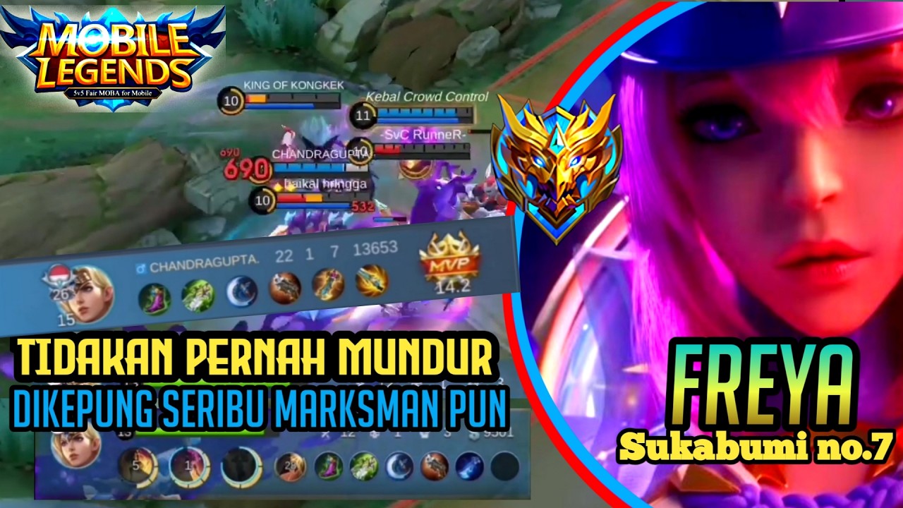 Best Freya build 2024 season 33 VS Miya Aggressive ❗Pantang Mundur sebelum pulang❗