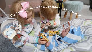 Lily \& Liam Try to Take Care of Milo | Sophia's Reborns