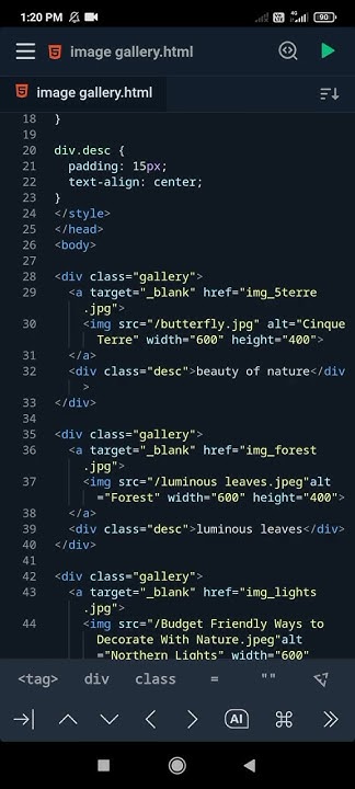 Image gallery using html and css ||#tutorial - YouTube