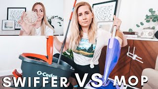 SWIFFER VS O-CEDAR BUCKET SPIN MOP/WHICH KILLS MORE GERMS?/THIS VS THAT by Simply Stacie 54,342 views 3 years ago 9 minutes, 1 second