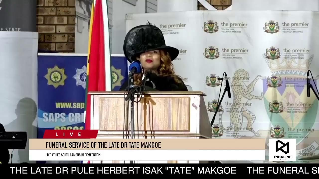 THE FUNERAL SERVICE OF THE LATE  DR TATE MAKGOE