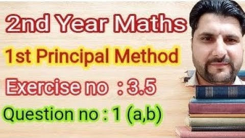 2nd Year Math Chapter 3 Exercise 3.5 Question 1 |Derivative of exponential functions | Akhtar Alitv1