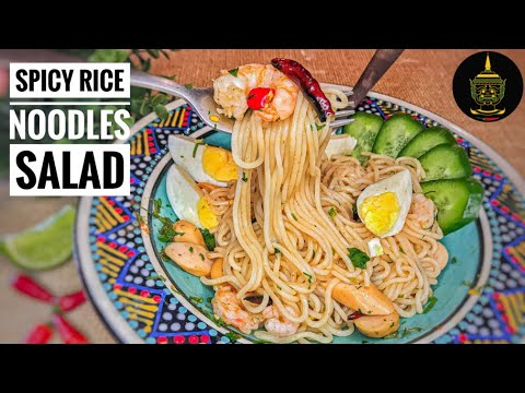 Spicy Thai Rice Noodle Salad Recipe - Yum Kanom Jeen (CC)   Thai Girl in the Kitchen [EP29]