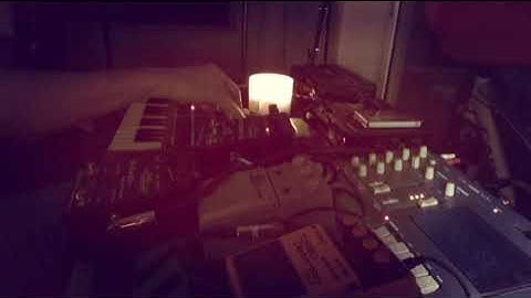 Tape delay with a tascam / tape loops / guitar pedals / microKORG
