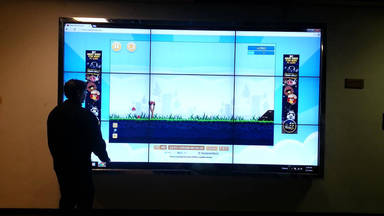Demostration of Touch Screen Video Wall 3x3 - LAXTON - YouTube