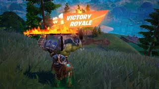 *NEW* CHAMPION'S HELM ON SAKAARAN CHAMPION HULK SKIN IN FORTNITE PS5 + A VICTORY ROYALE WIN! (SOLO)