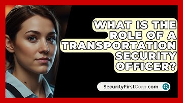 What Is The Role Of A Transportation Security Officer? - SecurityFirstCorp.com
