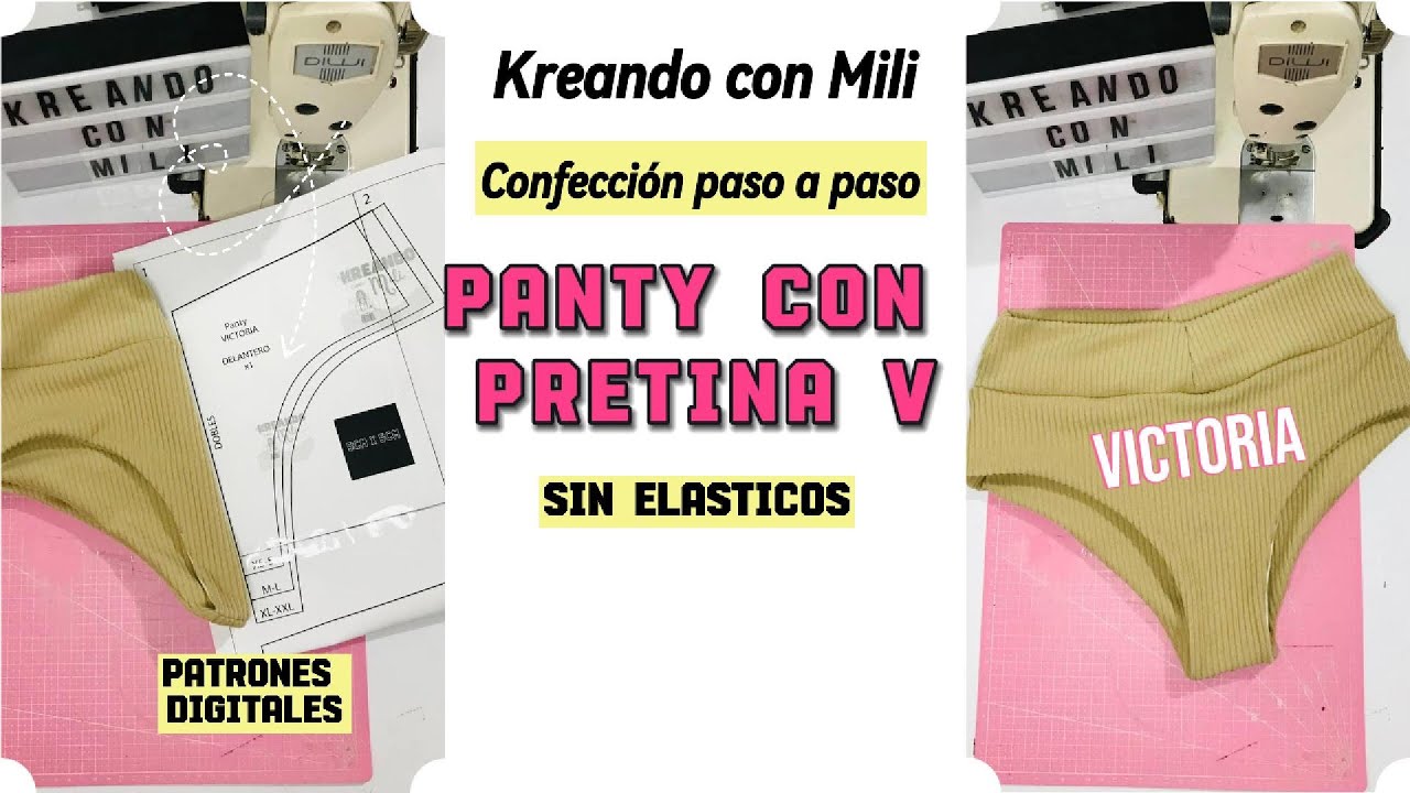 PANTY CON PRETINA V (SIN ELASTICOS)😍 Confección FACIL (PATRONES IMPRIMIR) | COSTURA DIY