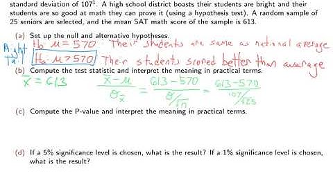 Chapter 8: Hypothesis Test for a Single Mean, Sigma Known