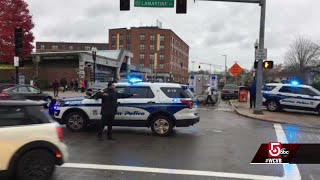 One shot near Jackson Square Station