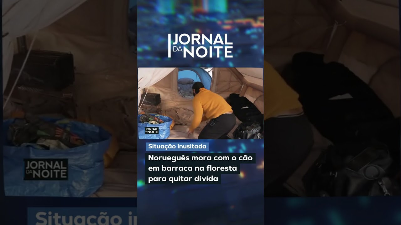 Norueguês mora com o cão em barraca na floresta para quitar dívida