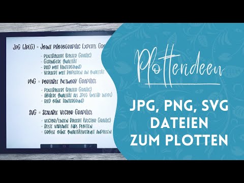 Tipps zu JPG, PNG und SVG Dateiformaten fürs Plotten