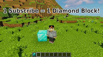 Putting 1 Diamond Block For Every Subscriber I get! - Day 1