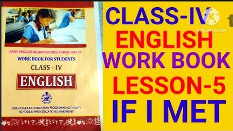 Class4/English workbook23-24/Main Lesson-5/IF I MET@jhunatuitionclasses9663