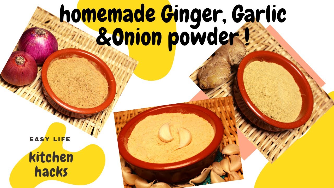 Garlic Powder| Ginger Powder| Onion Powder| Homemade Ginger, Garlic and ...