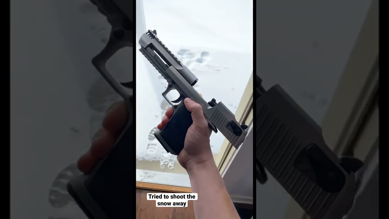 Tried to shoot the snow away 