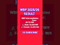 WBP 2025 RESULT