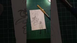 SKETCHING DR. DOOFENSHMIRTZ FROM PHINEAS AND FERB #shorts | DROIDMONKEY