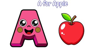 A for Apple Aa Apple | ABC Nursery Rhymes | ABC Alphbet Song with Sounds for Kindergarten #abcd