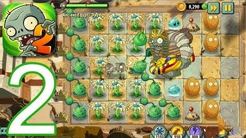 Plants vs Zombies 2 Gameplay Walkthrough Part 2 Ancient Egypt - Day 3-6 (ios,Android)
