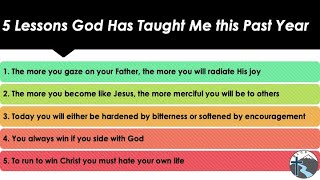 5 Lessons God Has Taught Me this Past Year -- Santosh Poonen -- April 3, 2022