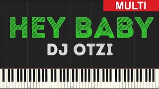 Dj Otzi - Hey Baby (Instrumental Tutorial) [Synthesia]