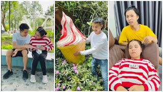 Beauty girl and funny boy in the park - Hacker Ice Cream 😁🌈⛱️ Su Hao Linh Nhi #shorts