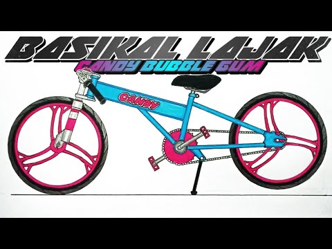 Cara melukis basikal lajak candy || Lukis basikal lajak paling cantik ...