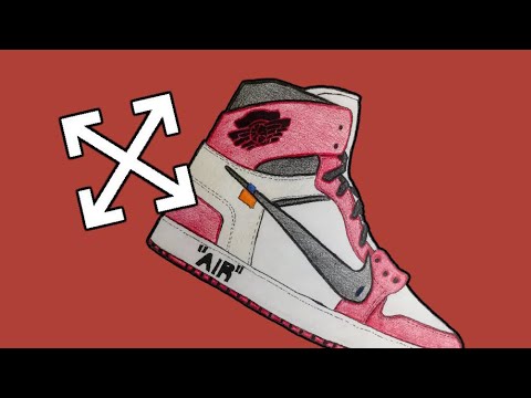 To Draw Off White Jordan 1s - YouTube