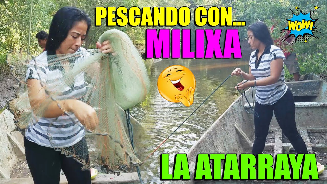 Milixa Una Linda Salvadoreña Pescando con Atarraya - No lo Podíamos Creer /  Agarrando Pescado 