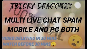 HOW TO DO MULTI LIVE CHAT AUTO SPAM BY MOBILE/PC