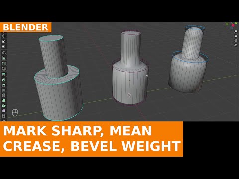 Mark Sharp, Mean Crease, and Bevel Weight in Blender | Basic Tutorial
