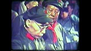 官方影像 毛泽东接见红卫兵 江青、林彪、周恩来等人在天安门城楼上