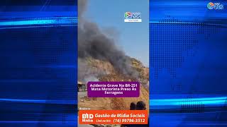 Tragédia na BR-251: 4 carretas, 1 morto