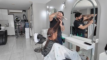 Curtain Bangs Haircut Technique | Step by Step Professional Fringe Cutting