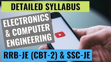 Detailed Syllabus of Electronics & Computer Branch for RRB-JE CBT-2 2019 | SSC-JE