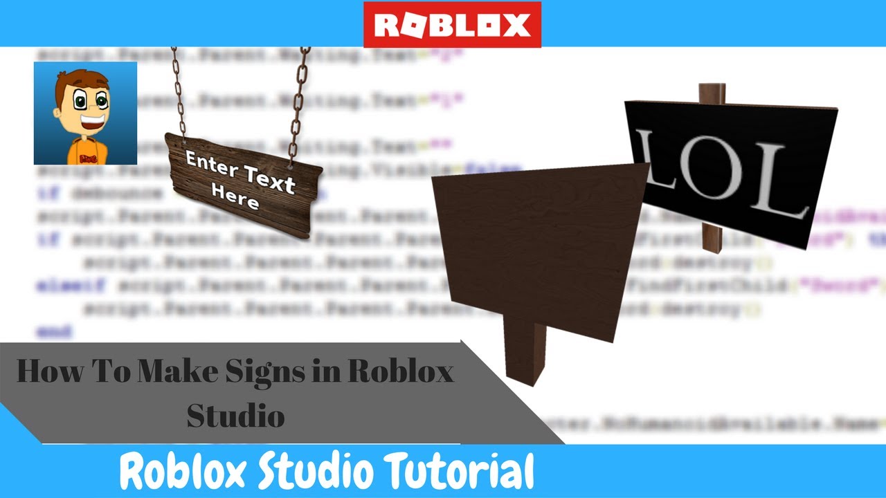 How To Make A Sign In Roblox Studio Youtube