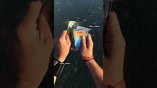 Ripping pack 20,000 feet off the ground #pokemon #like #tcg #fyp #reels #shorts #explore #fyp #viral