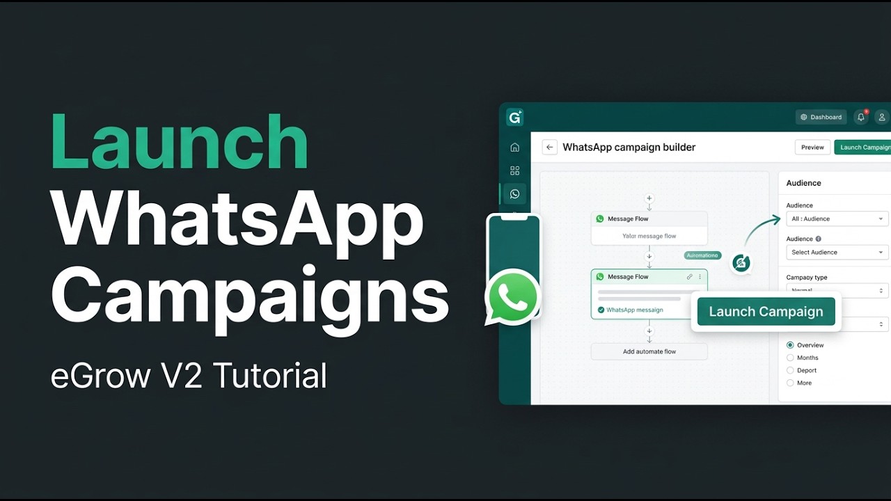 How To launch Whatsapp campaign on eGrow V2