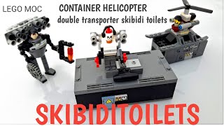 Lego skibiditoilet CONTAINER HELICOPTER Double Transporter skibiditoilet multtiverse