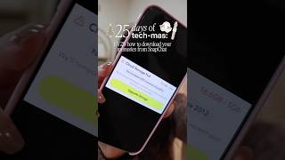 how to download &amp; save your snapchat memories! *techmas day 10/25* #snapchat #shorts