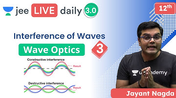 JEE: Wave Optics L3 | Interference of Waves | Unacademy JEE | IIT JEE Physics | Jayant Nagda